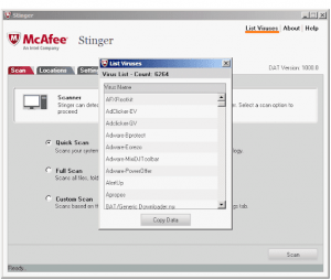 McAfee Stinger Crack 12.2.0.486 With Serial Key Free Download